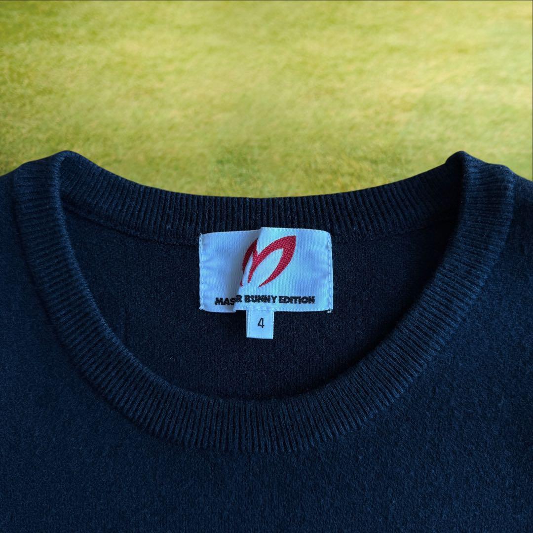 マスターバニー　 3D ニット　セーター　ダークグレー　M〜L相当　ウール混　4