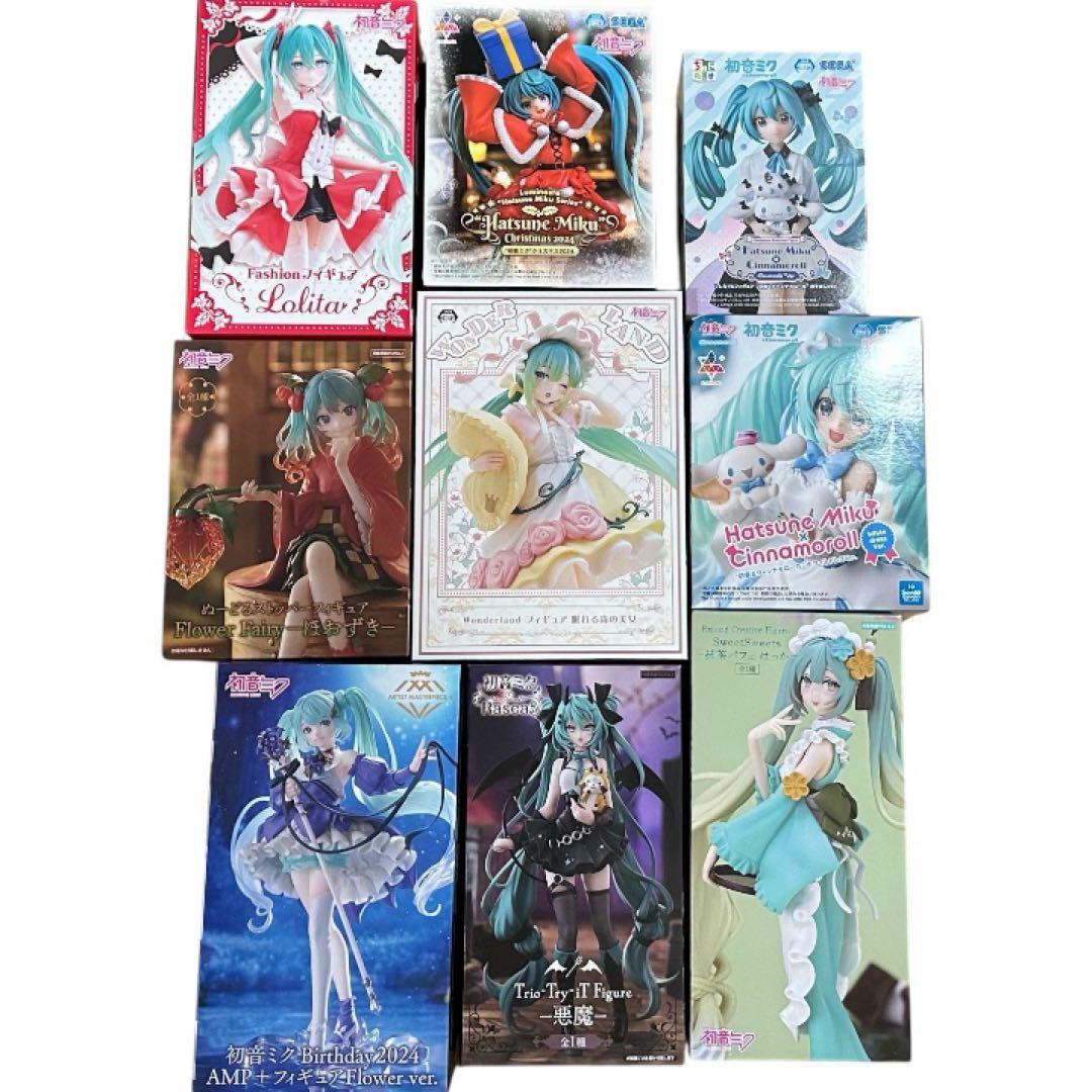 初音ミク プライズフィギュア まとめ売り 9個セット シナモロール ラスカル 等