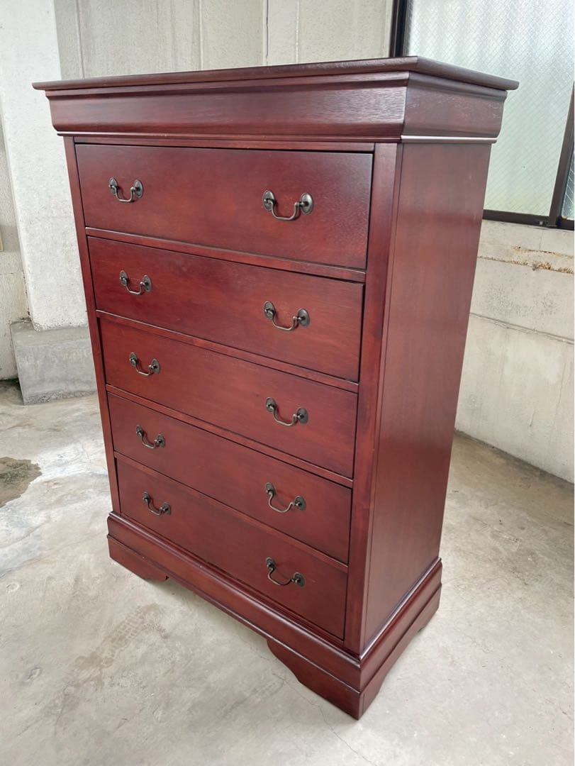 美品　英国アンティーク　輸入家具　ダークブラウン　チェスト