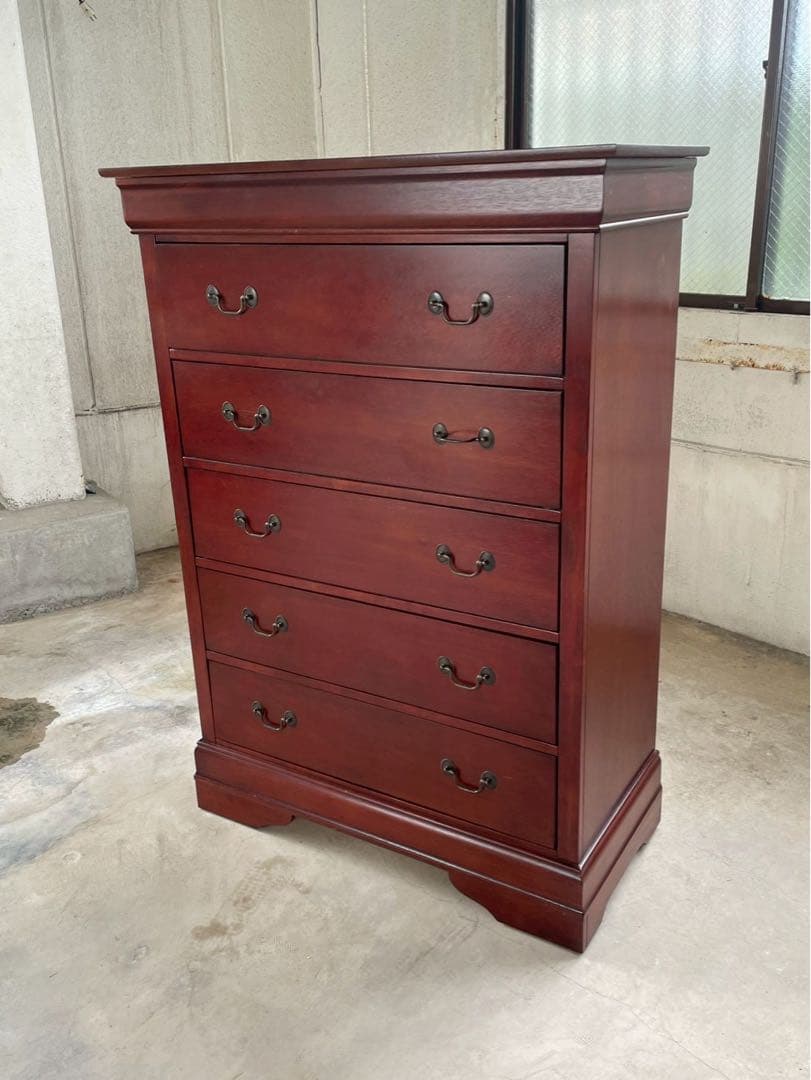 美品　英国アンティーク　輸入家具　ダークブラウン　チェスト