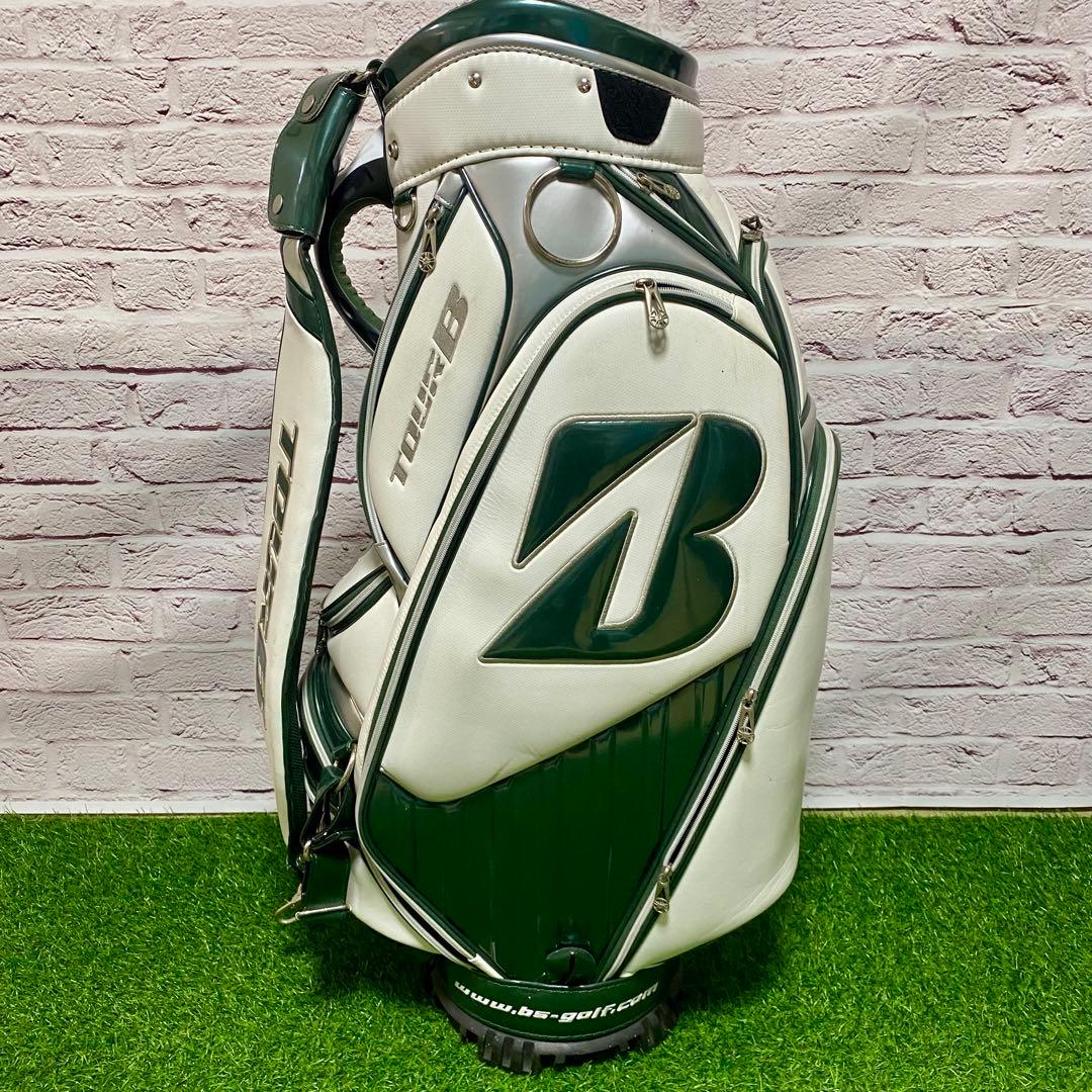 ブリヂストン TOUR B キャディバッグ ゴルフ 白 ホワイト グリーン