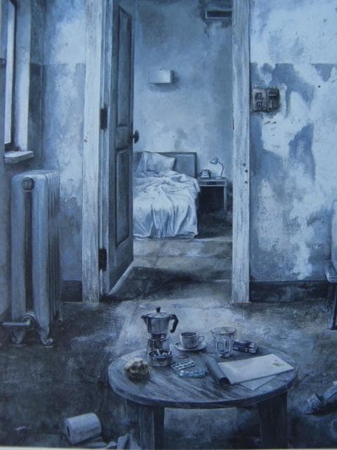 髙橋雅史、【Suicide】、希少な画集画、新品高級額・額装付、状態良好