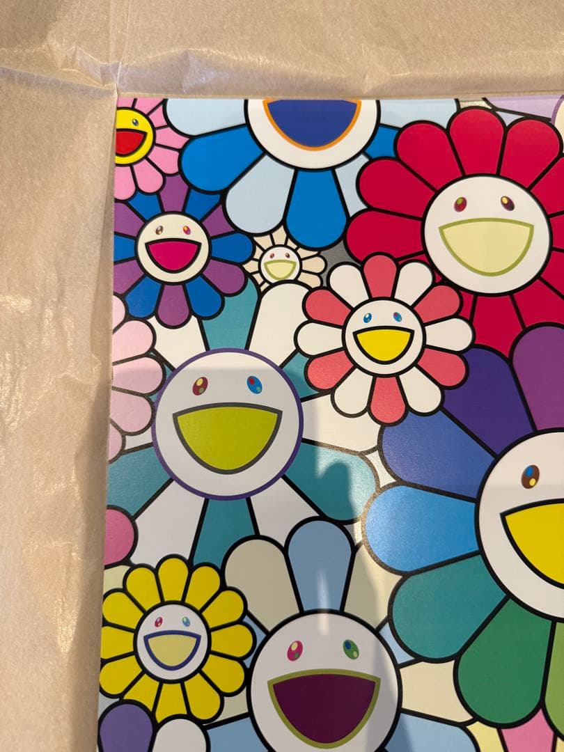 村上隆 「天国への階段から見えるお花畑」Ed.300 サイン入り版画 ポスター