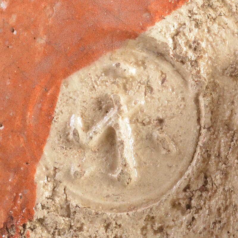 茶道具　九代楽吉左衛門　了入作　赤楽茶碗　共箱　M　R7037