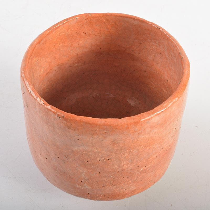 茶道具　九代楽吉左衛門　了入作　赤楽茶碗　共箱　M　R7037