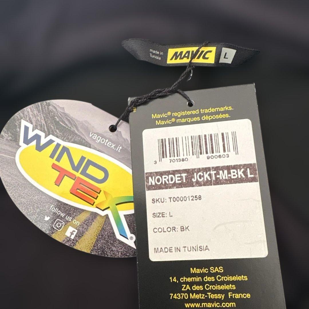 【新品タグ付き】MAVIC ノルデット サイクルジャケット L 裏起毛 ブラック