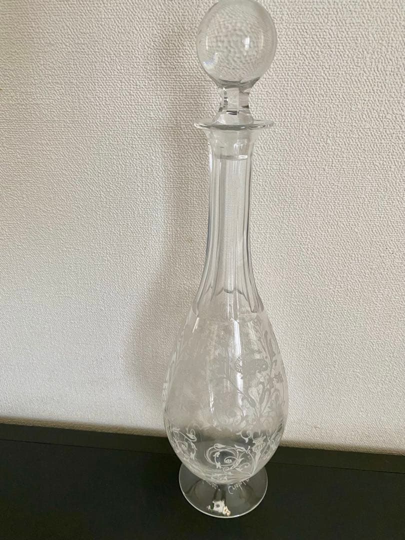 空きボトル　モネ ジョセフィーヌ デキャンタ クリスタルガラス　蓋あり