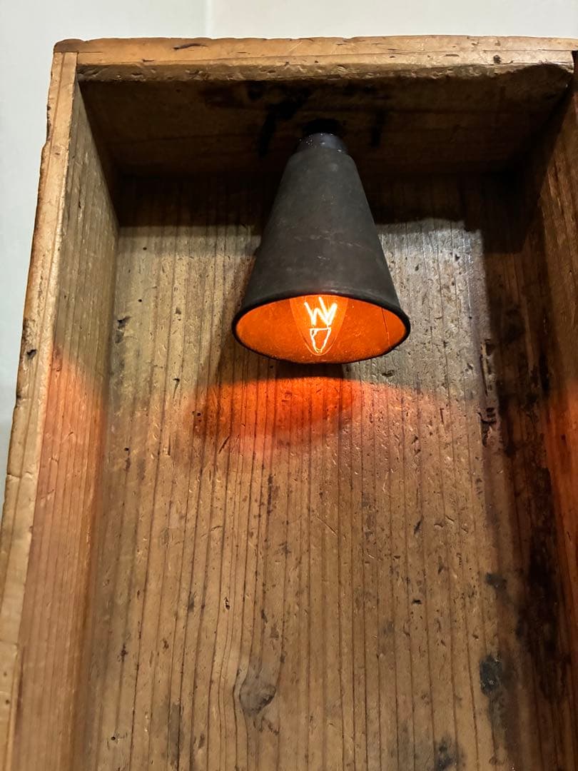 古道具 ライト 置き型 照明 古材 木箱 古雑貨