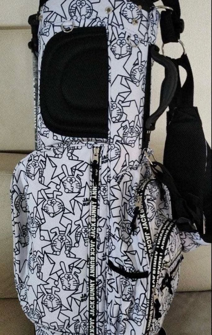 新品 ジャックバニー by パーリーゲイツ 限定 総柄 キャディバッグ ホワイト