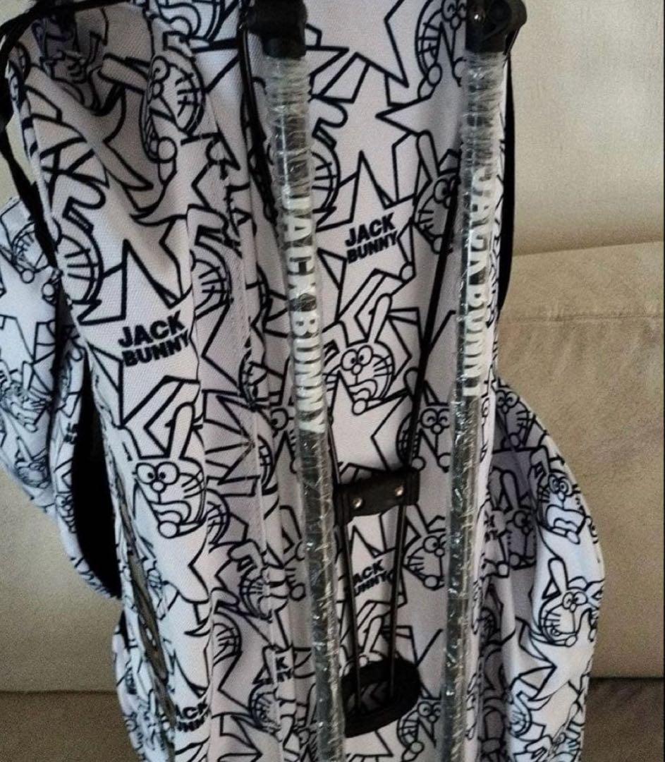 新品 ジャックバニー by パーリーゲイツ 限定 総柄 キャディバッグ ホワイト