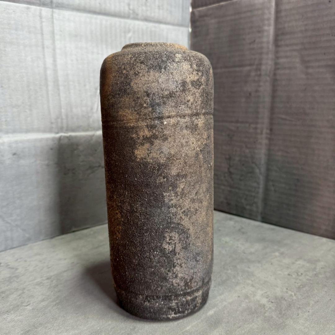 備前焼 花入 松本勝哉 作 家作 一輪挿し 花瓶 共箱 共布付き