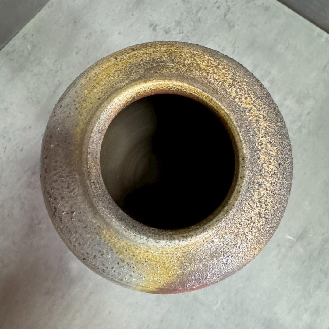 備前焼 花入 松本勝哉 作 家作 一輪挿し 花瓶 共箱 共布付き