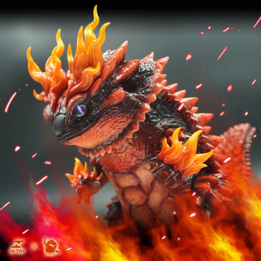 フトアゴ怪獣　真朱エディション　モンスター　可動　ソフビ　フィギュア　アートトイ