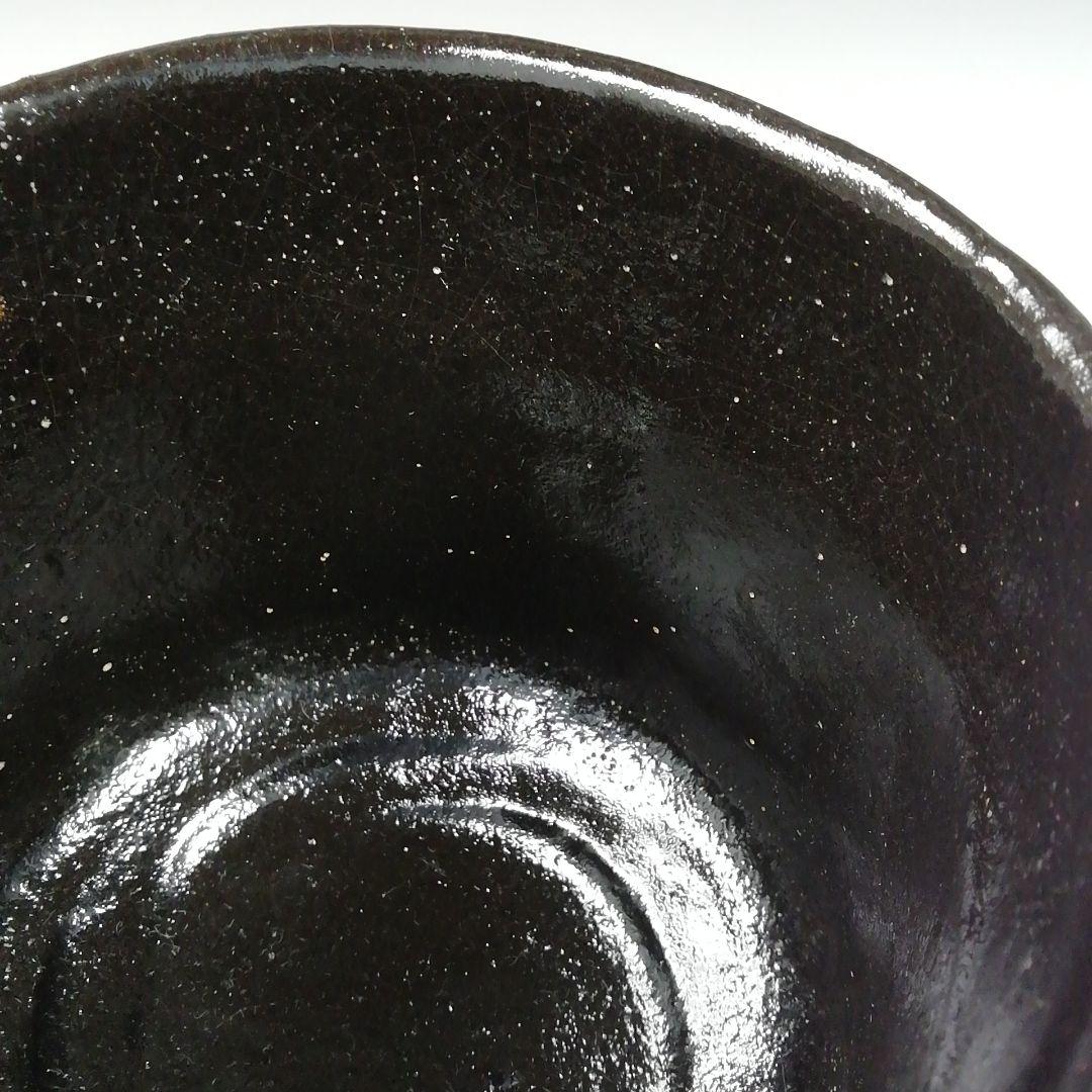 Ｗ１６２　茶碗　『黒楽　筒茶碗』『緑山 造』　共箱　抹茶碗　茶道具