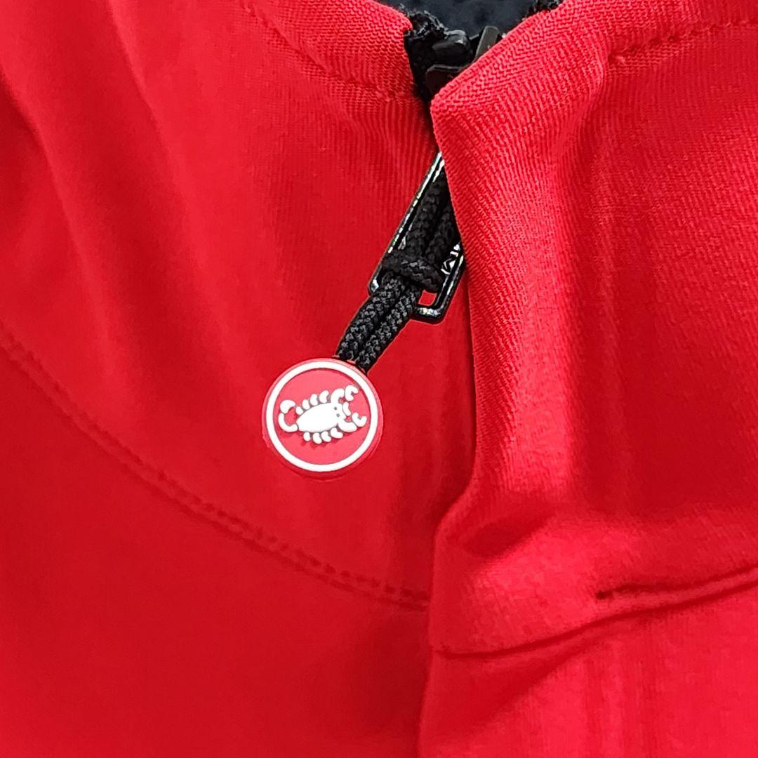 カステリ サイクルジャージ ゴアウインドストッパー ROSSOCORSA レッド