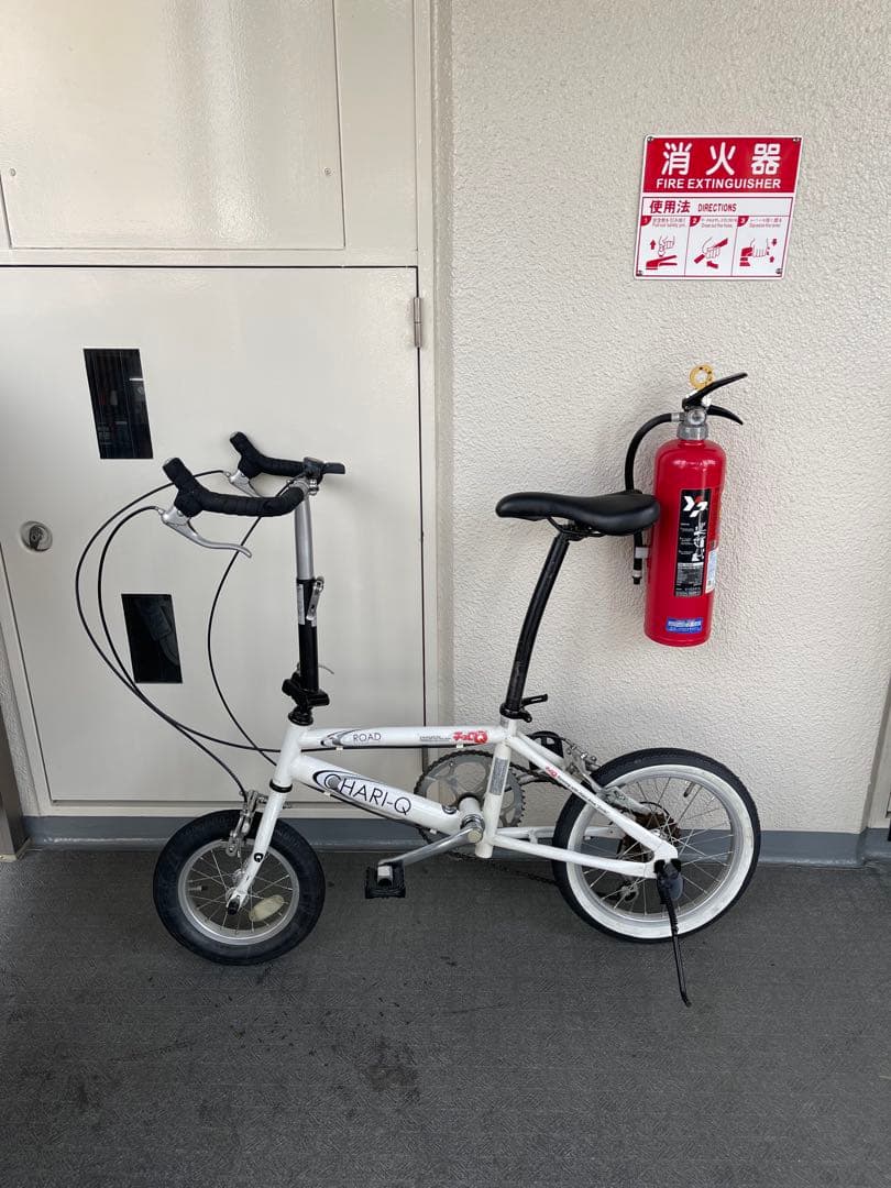 希少 CHARI-Q チョロQ 折りたたみ自転車 ホワイト　チャリQ ミニチャリ