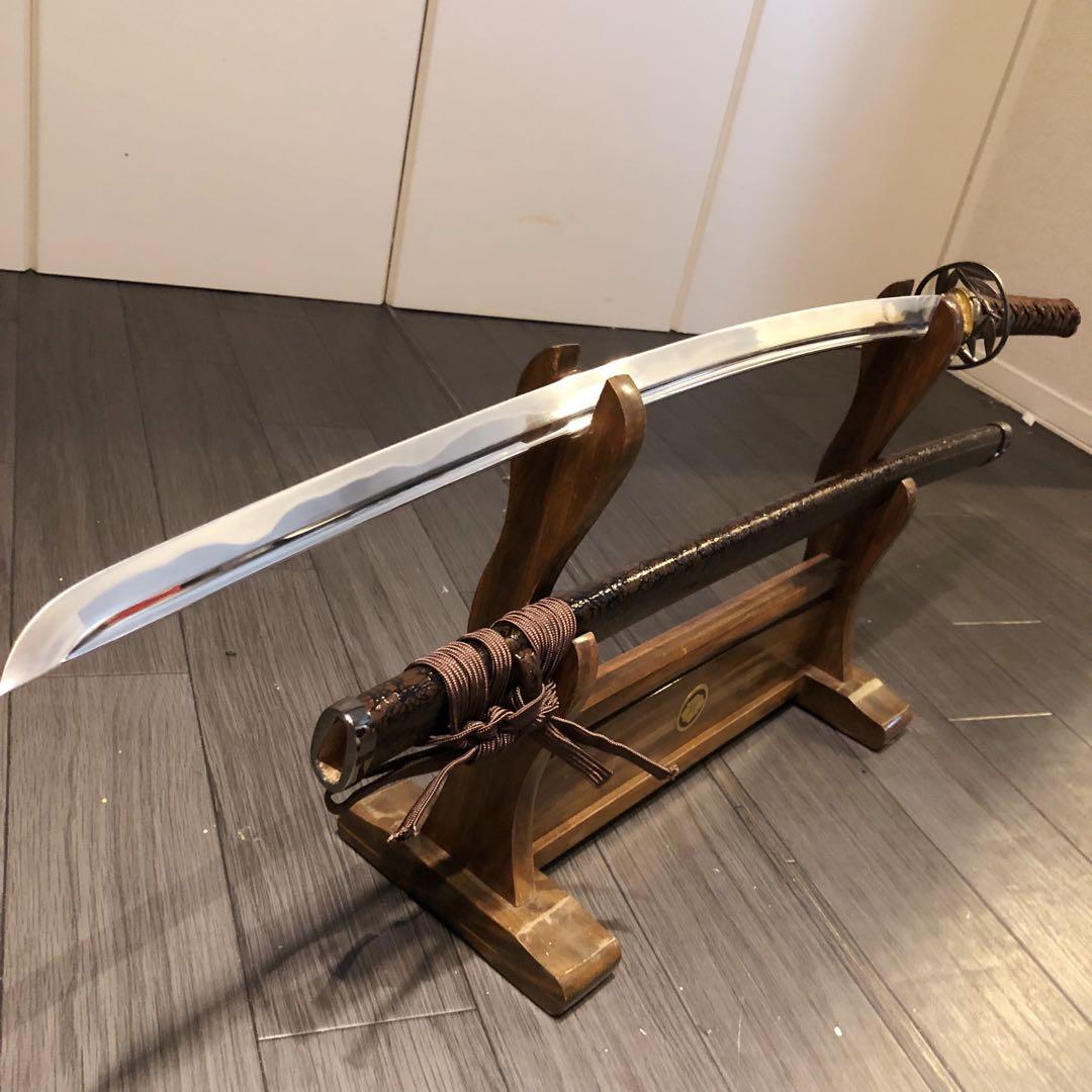 高級模造刀　居合刀　樋入り刀身　茶拵え　亜合金刀身　名刀