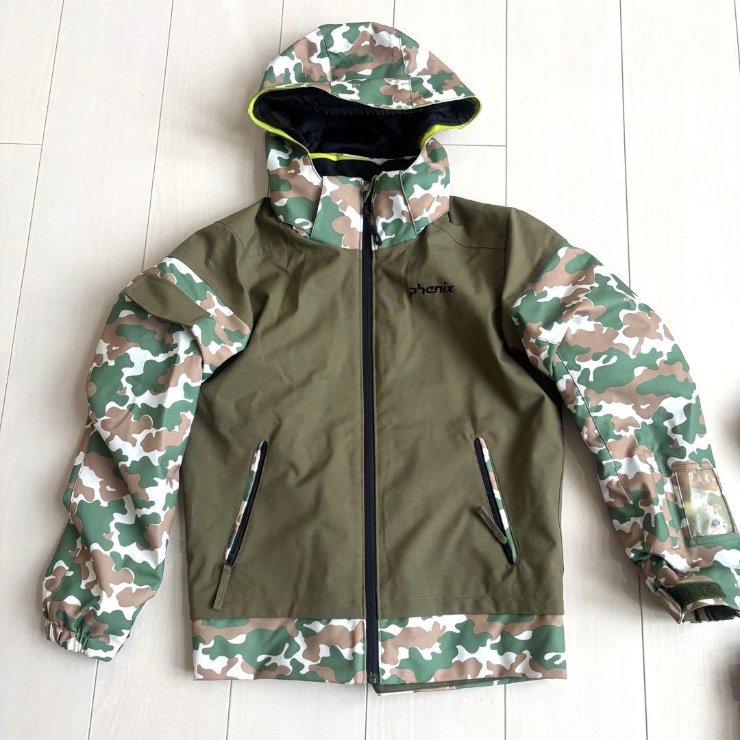 フェニックス ジュニアスキーウェア上下 140 カモフラ 迷彩 ブラック