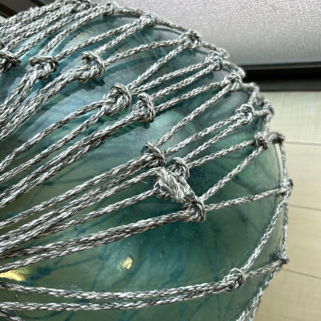 48センチ特大美　ガラス玉　浮き玉　吊り下げ　自立で立つ　置物　インテリア　漁具