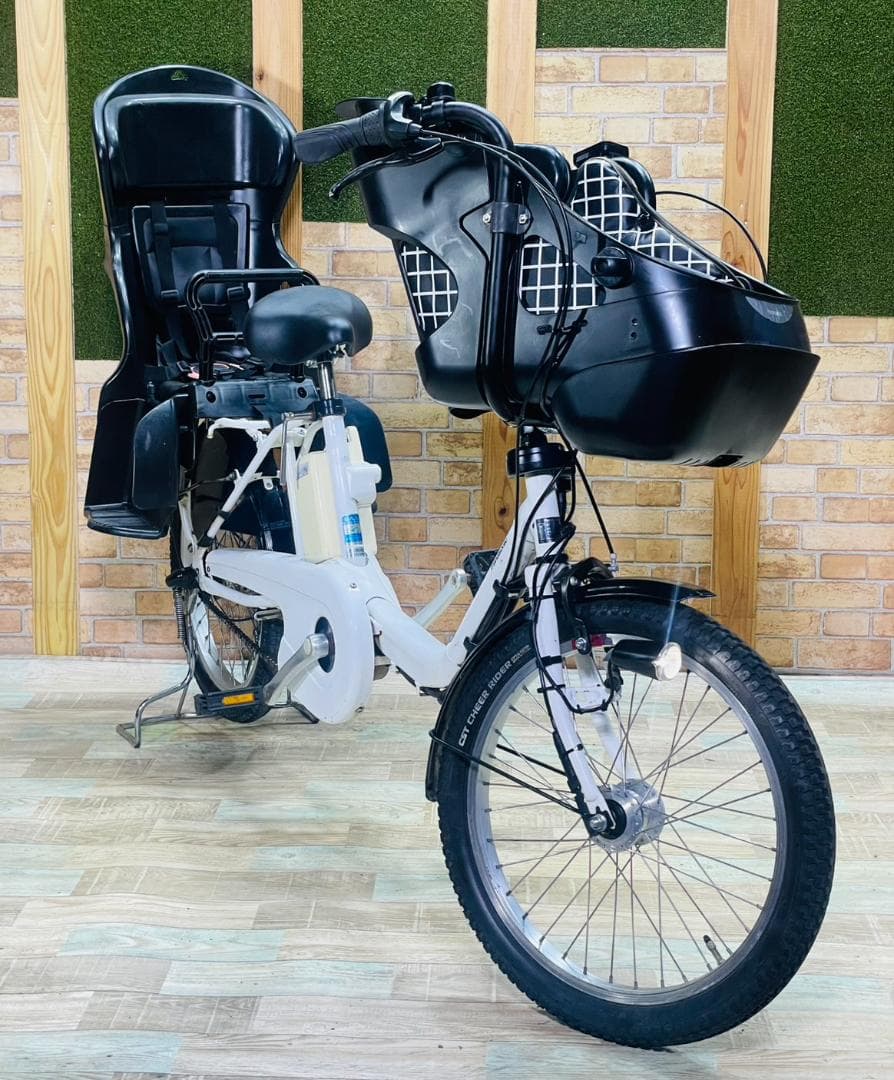 ホワイト系 大容量 パナソニック 子供乗せ電動アシスト自転車 H3339