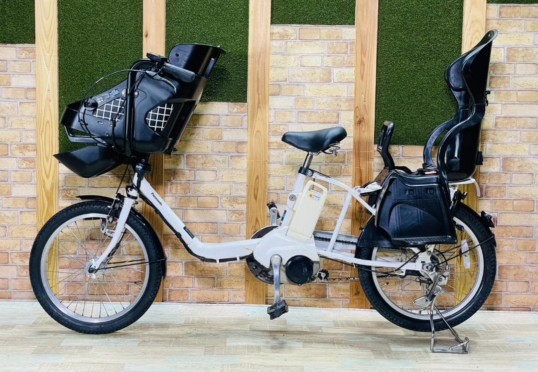 ホワイト系 大容量 パナソニック 子供乗せ電動アシスト自転車 H3339