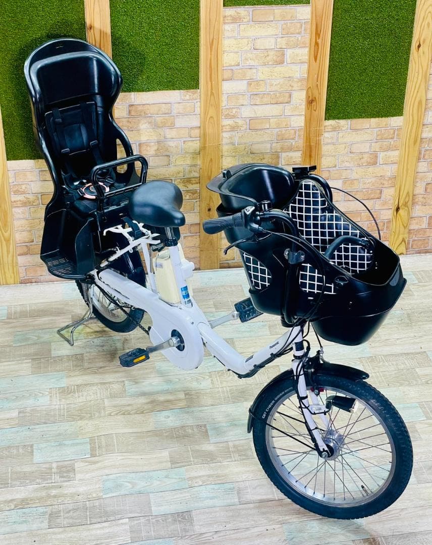 ホワイト系 大容量 パナソニック 子供乗せ電動アシスト自転車 H3339