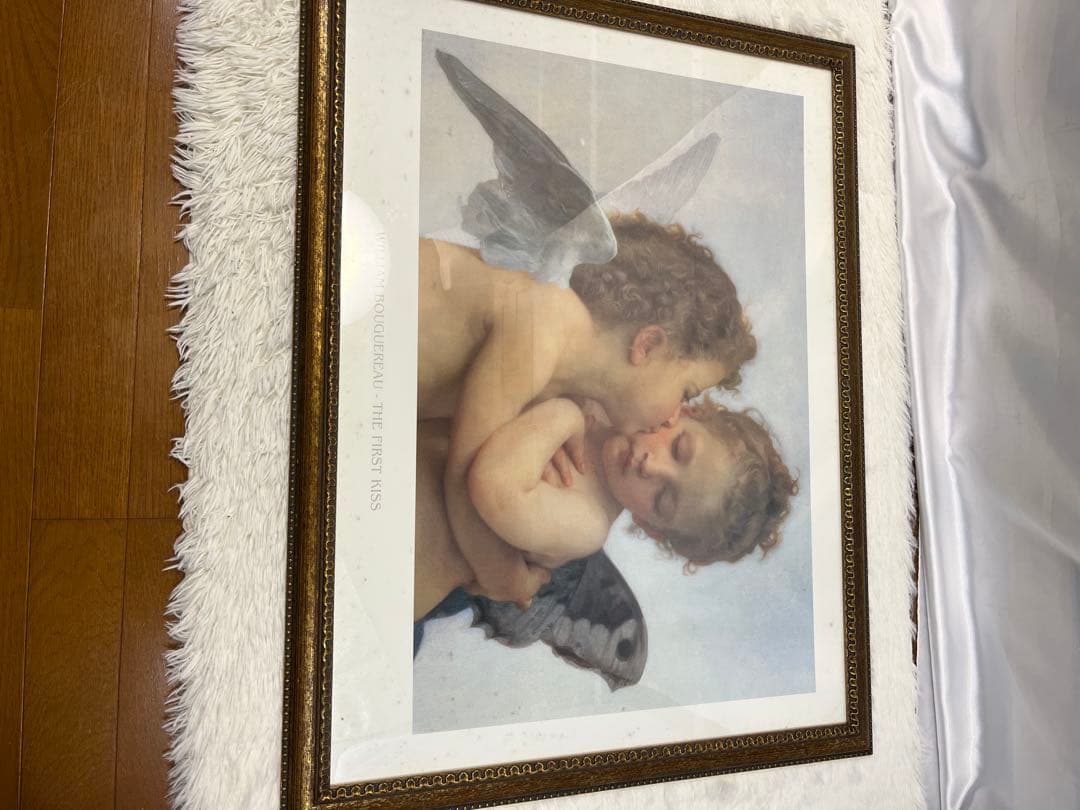 額入り87.5cm壁掛け ブグロー ファイストキス （印刷画） 1152