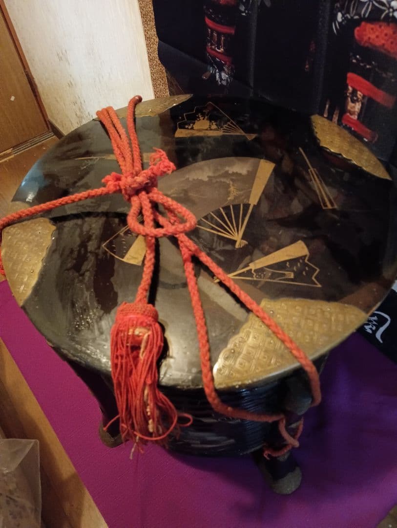 江戸時代中期〜後期幕末頃時代大名道具黒漆塗金蒔絵上級武家所用時代行器当時物