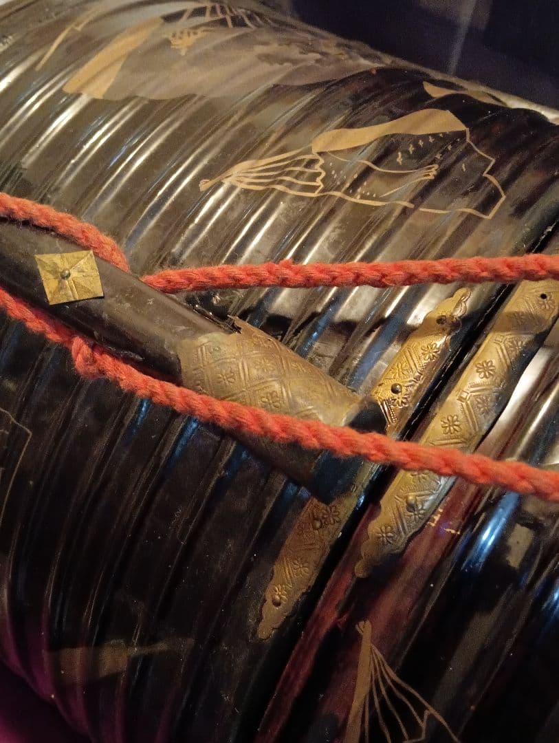 江戸時代中期〜後期幕末頃時代大名道具黒漆塗金蒔絵上級武家所用時代行器当時物