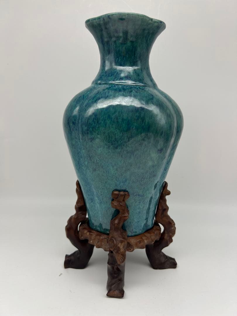 中国大清雍正爐鈞釉梅瓶唐物古美術品　江戸アンティーク骨董コレクション青磁