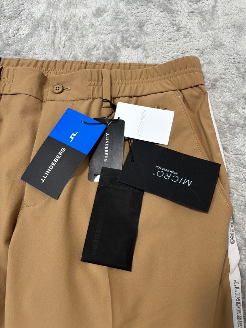 新品 J.LINDEBERG サイドラインパンツ ストレッチ&撥水加工 33