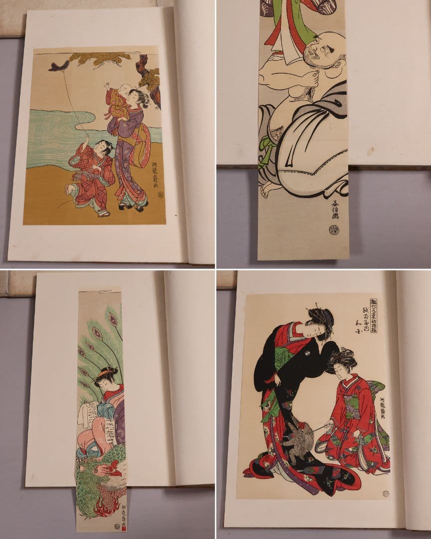 【２】手摺木版画 大正 浮世風俗やまと錦絵 橋口五葉 60図3冊揃【CM419】