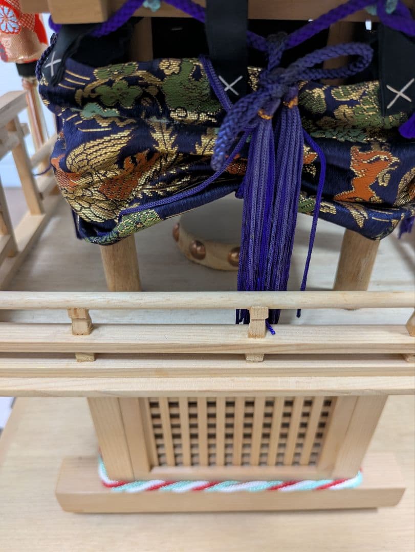 木製 ミニチュアだんじり 台座付き