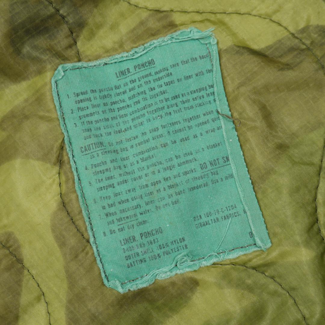 70s US Army ポンチョライナー カモフラ ヴィンテージ 実物 2
