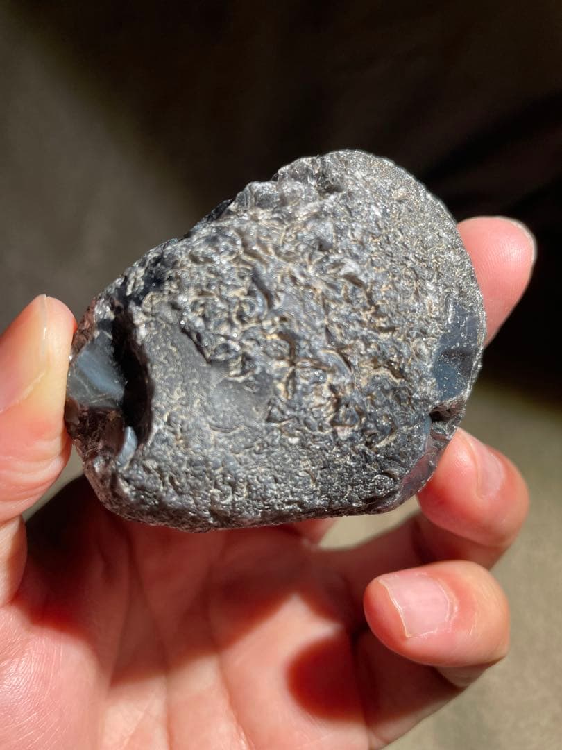 研磨品　十勝石玲瓏　複合色特級品　レインボーオブシディアン