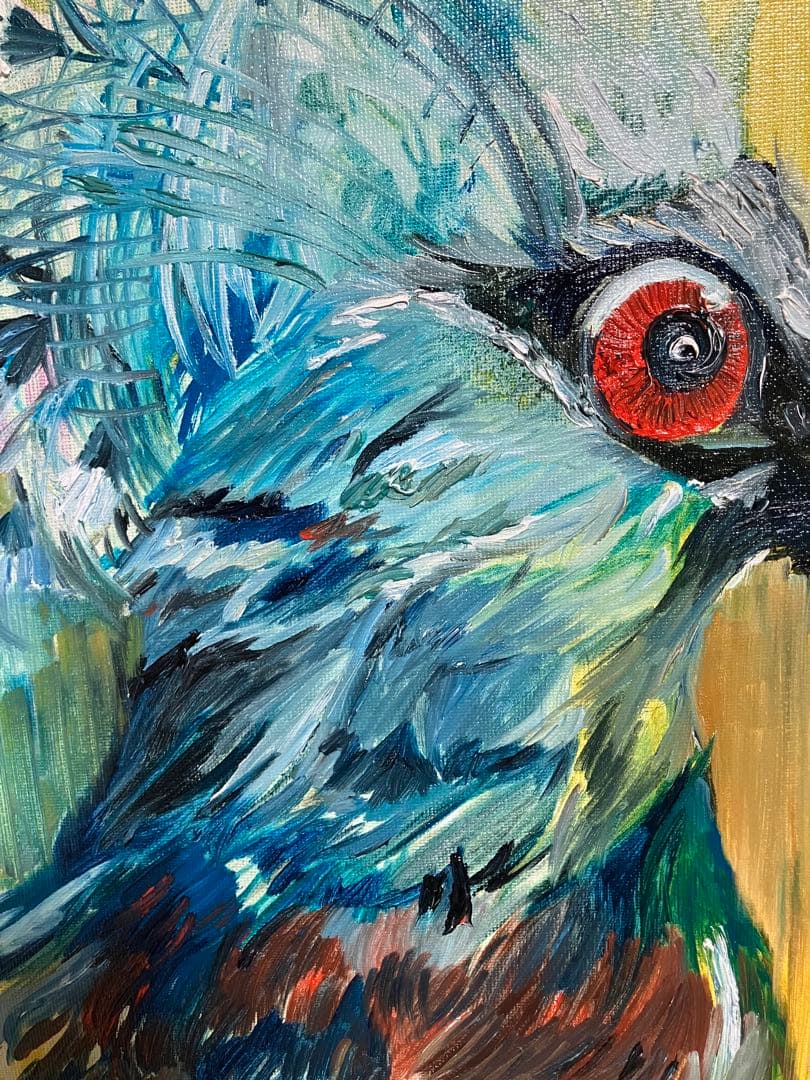 油彩画 オウギバト