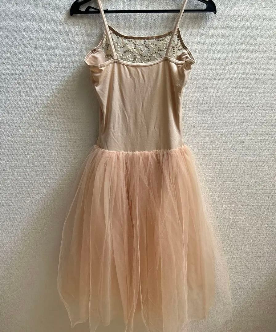 バレエ 衣装 チュニックレオタード ベージュレディース ドレス