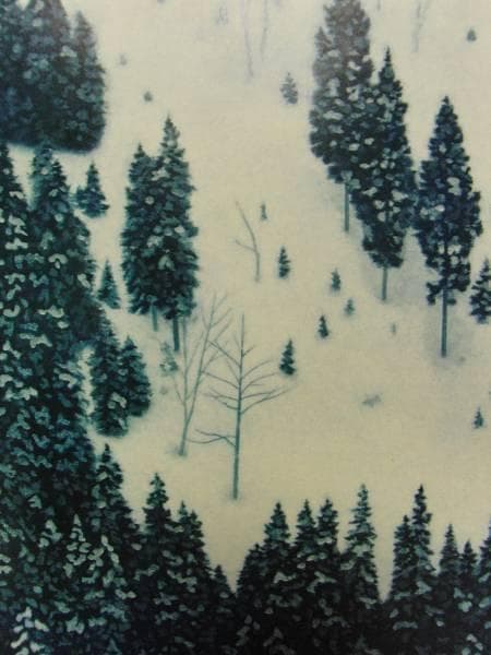 東山魁夷、春雪、限定、大判額装画版、版上落款入