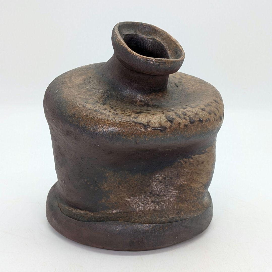 備前焼 古備前写変形花入 花器 フラワーベース 花瓶 置物 華道具 茶道具 蹲壺