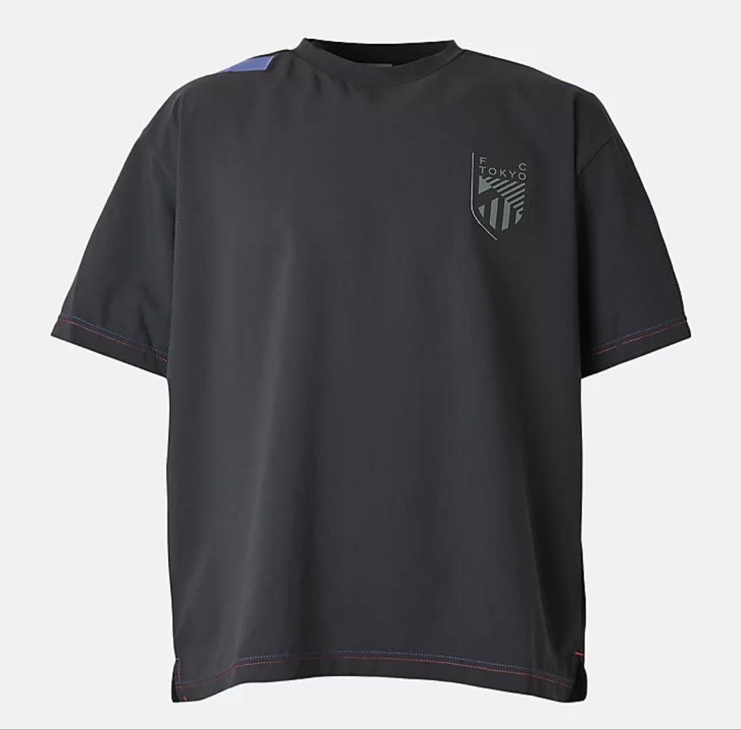 2025 FC東京×ニューバランス　ブラックアウトTシャツ　ウーブンショーツ　Ｌ