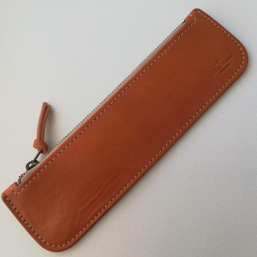 レザー　本革　ペンケース　ペンポーチ　スリム　ポーチ　筆箱　シンプル　ビジネス