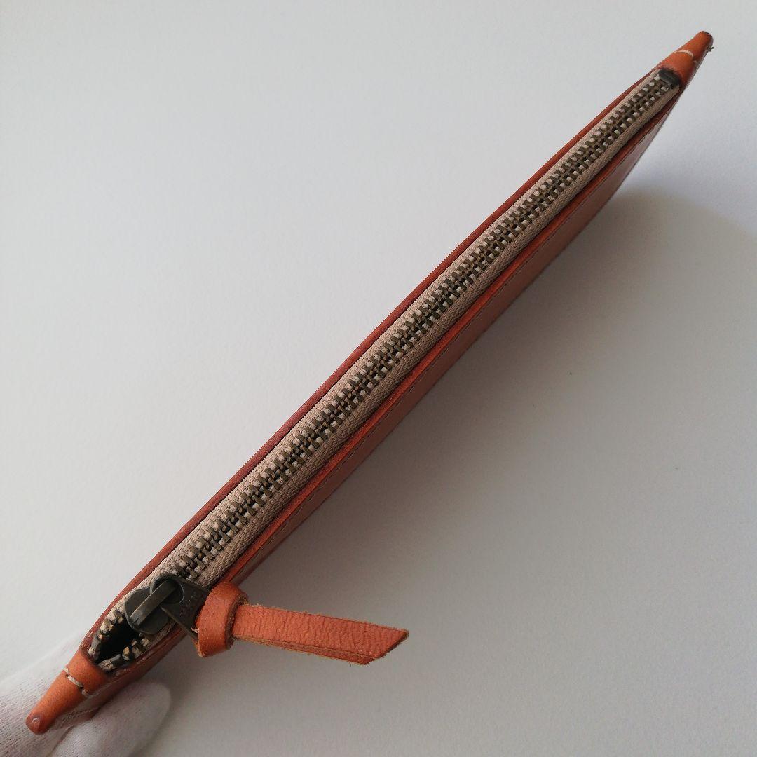 レザー　本革　ペンケース　ペンポーチ　スリム　ポーチ　筆箱　シンプル　ビジネス