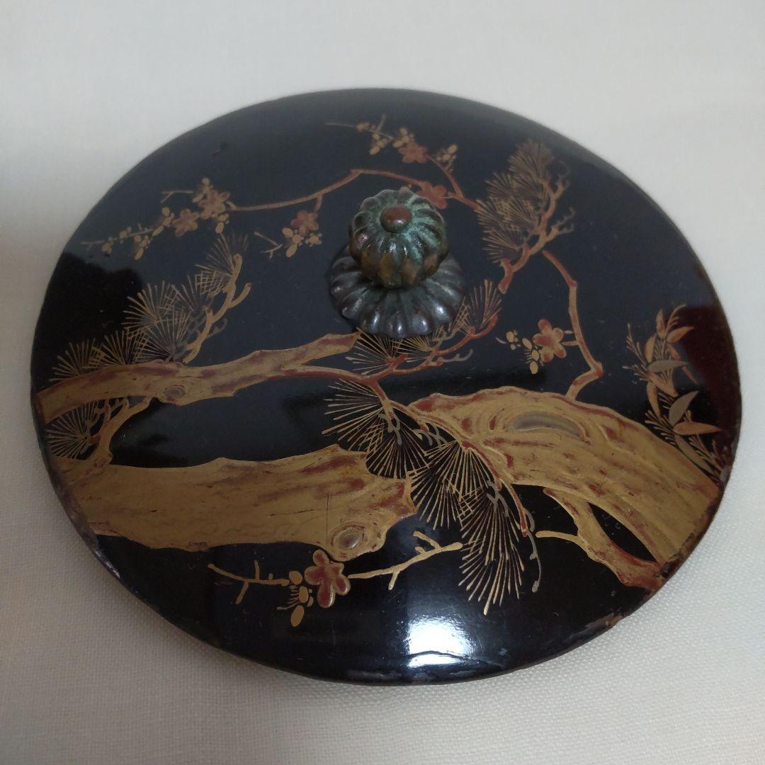 時代物 芦屋釜 蒔絵の蓋 鉄瓶 酒器 飾り物 骨董インテリア