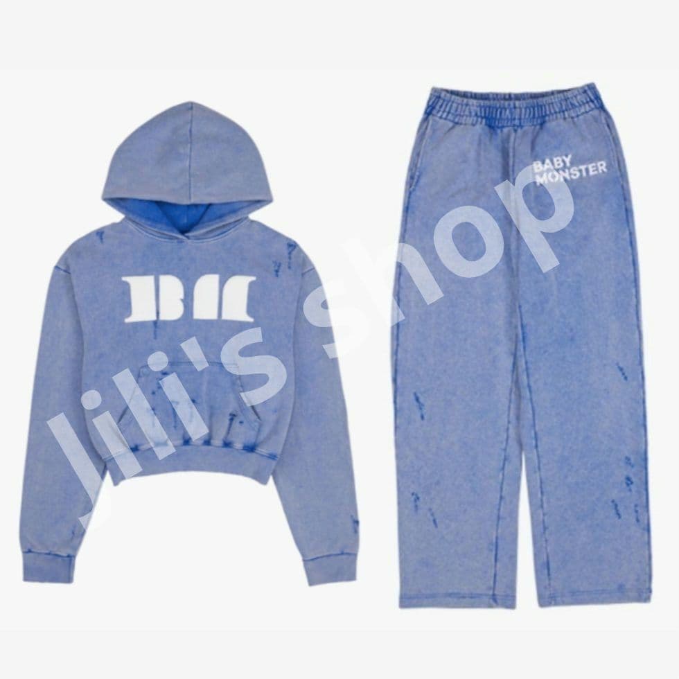 BABYMONSTER ベビモン スウェットセットアップ スカイブルー