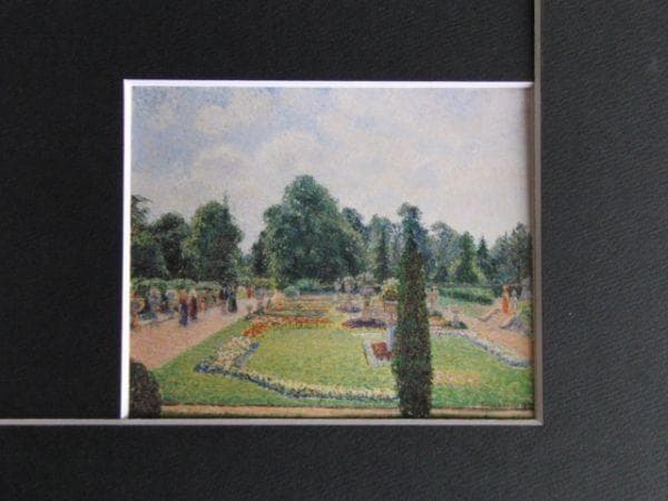 カミーユ・ピサロ、ロンドンのキューガーデン、大温室前の散歩道、希少な画集より