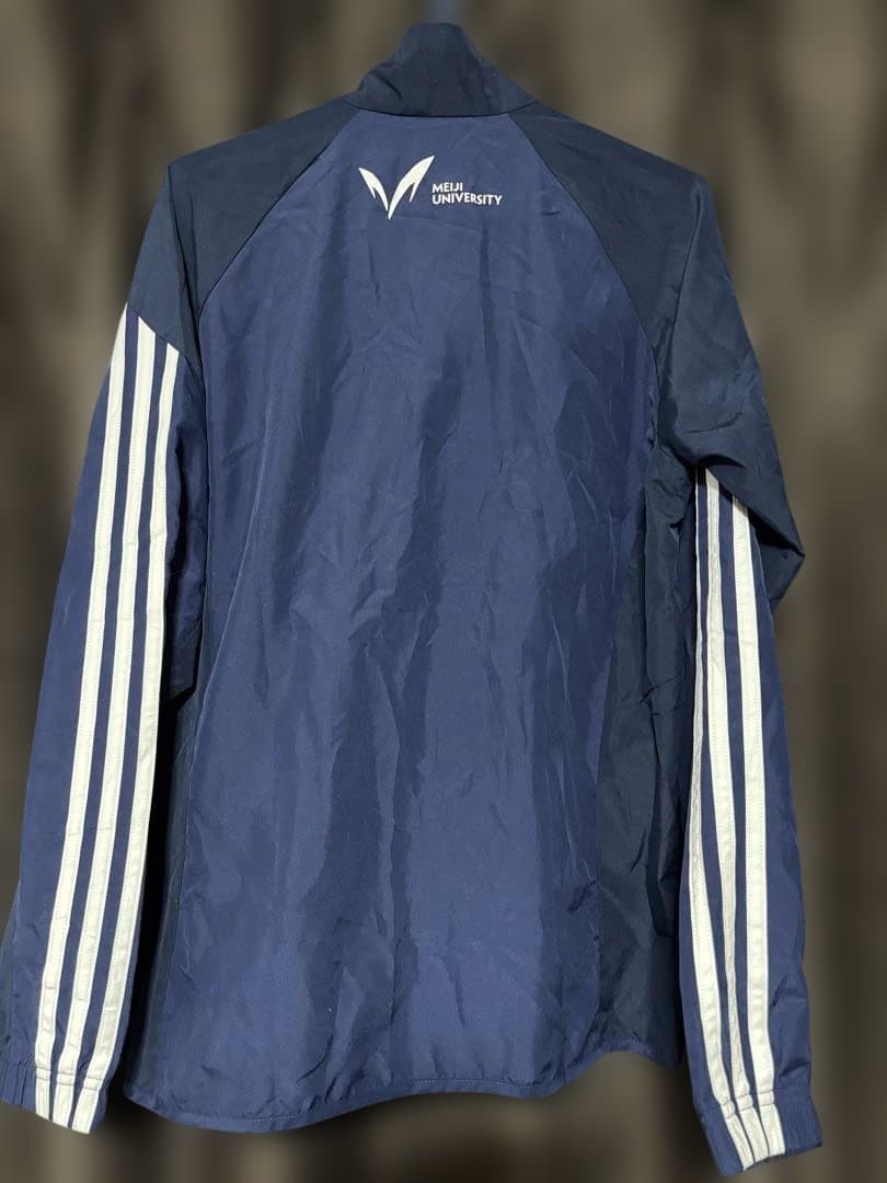 【新品タグ付き】adidas 明治大学競走部ジャケット サイズ S 刺繍　紺