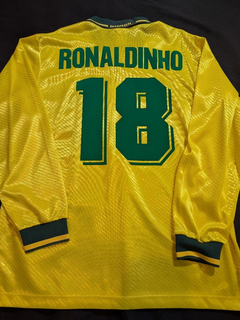 【希少長袖！】ロナウド/ブラジル代表/96年アトランタ五輪/ホームモデル