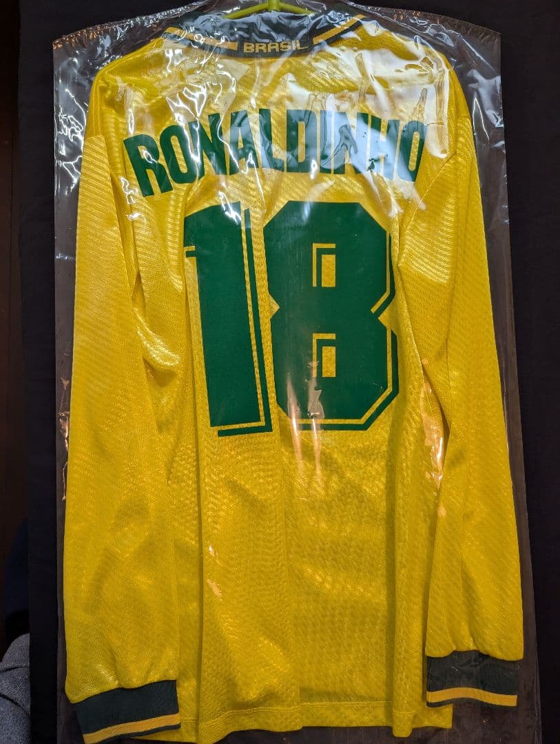 【希少長袖！】ロナウド/ブラジル代表/96年アトランタ五輪/ホームモデル