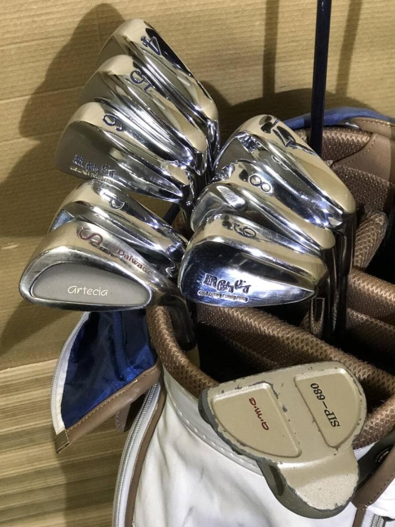 レディース向け「右打ち用」中古ゴルフクラブセットメーカー混成 11本組フルセット