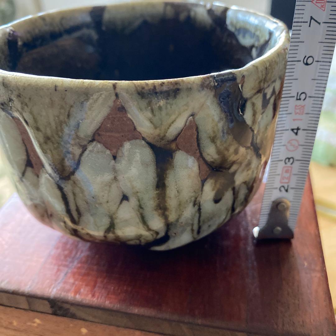 斑唐津　小服茶碗　桃山ー江戸初期　継ぎ有り